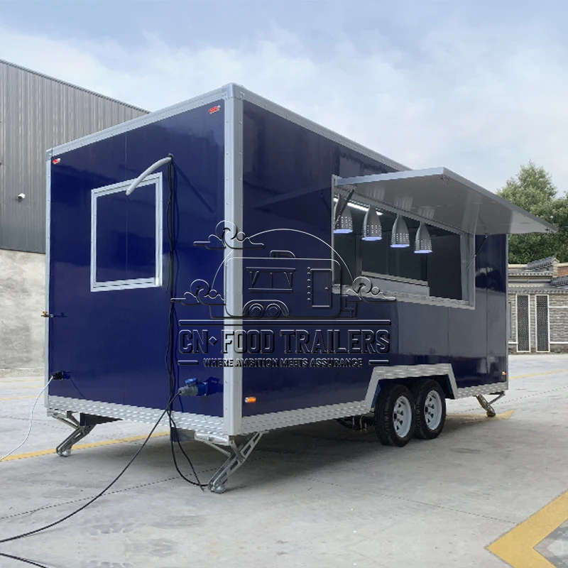 

Прицеп для еды CN Мобильный грузовик для фаст-фуда с CE для кофе и мороженого Полностью оснащенный концессионной тележкой Прицеп для еды