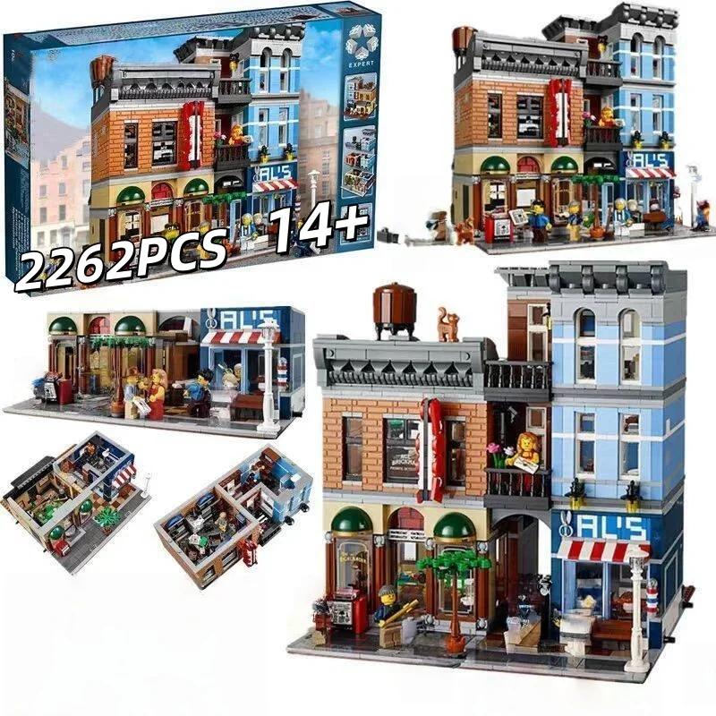 

2026 2262pcs 10246 Street Views Series Europeanizing Architecture Detective's Office Building Block Toy Birthday Christmas Gifts