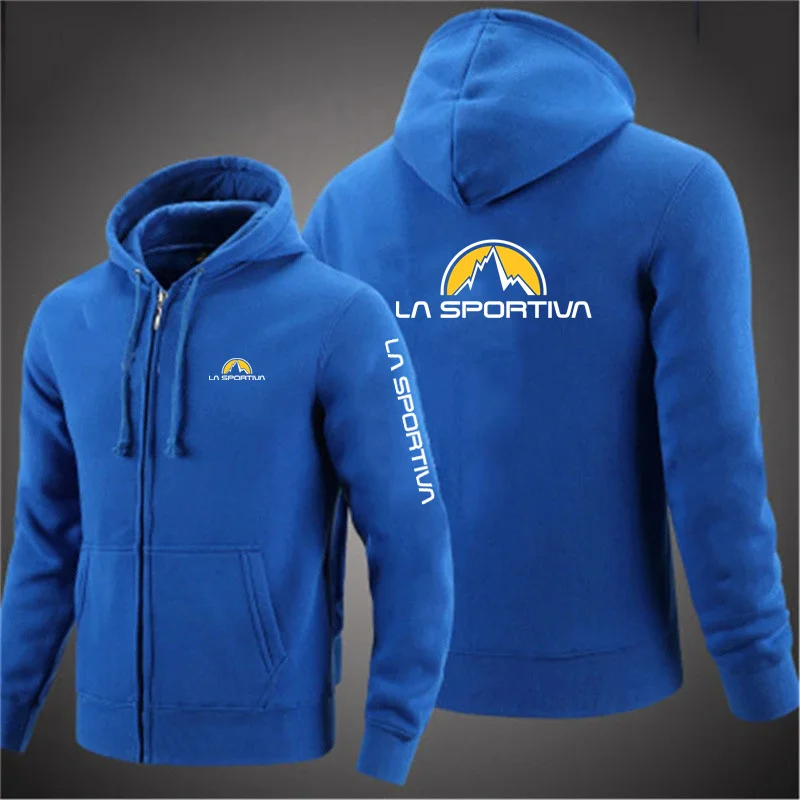 Sudadera con capucha de lana para hombre, ropa de calle informal de Color sólido, deportiva, moda de La Sportiva, gran oferta, Otoño e Invierno