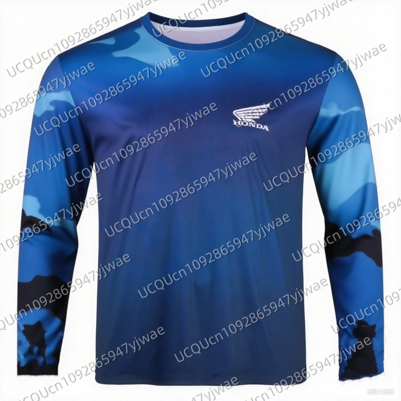

New Off-Road Motorcycle Riding Camouflage T-Shirt Breathable Long Sleeved Honda Riding T-shirt Tops For Men And Women