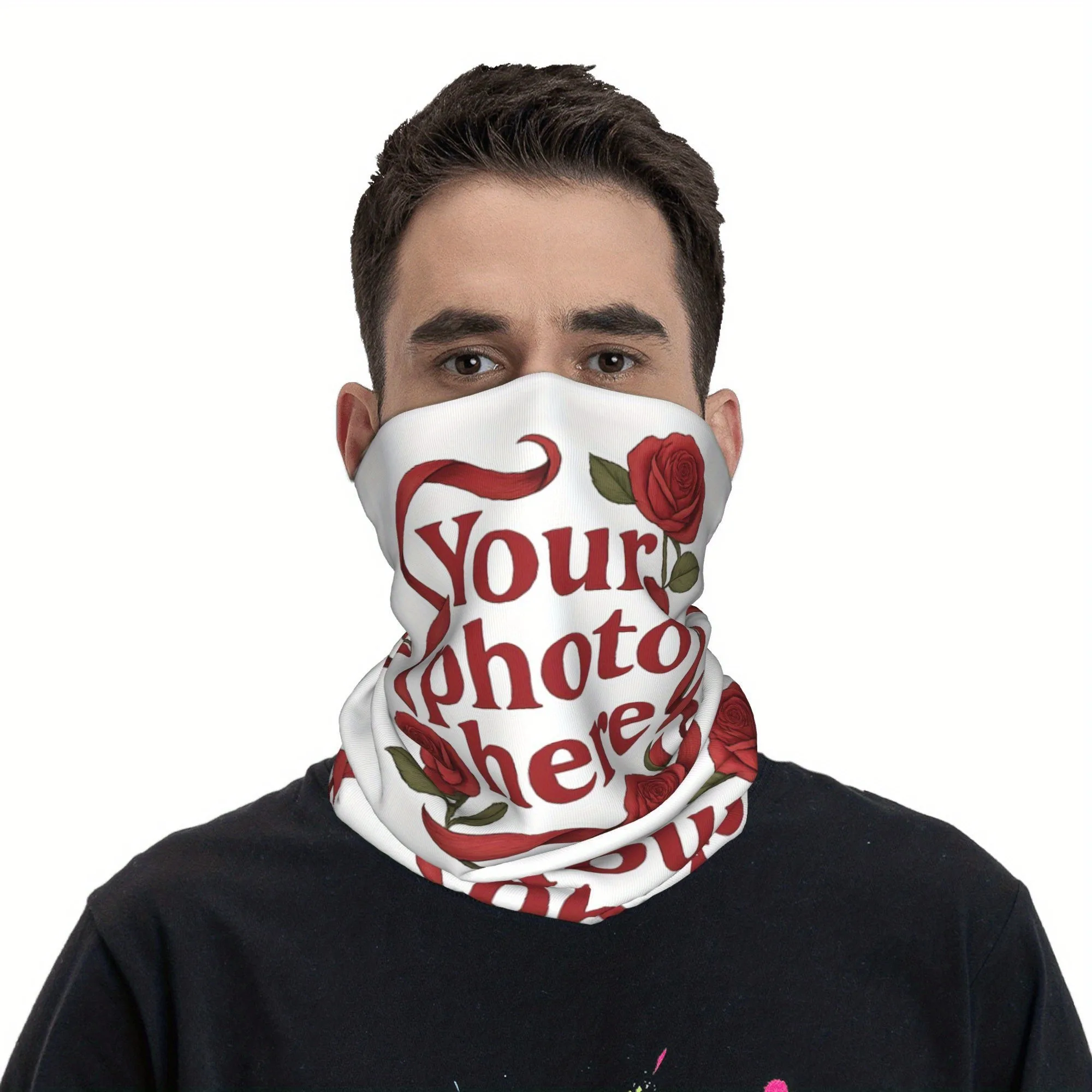 Custom Your Design Here Bandana Winter Neck Wrap Face Scarf for Hiking Personalized Customized Logo Printed Gaiter Headband