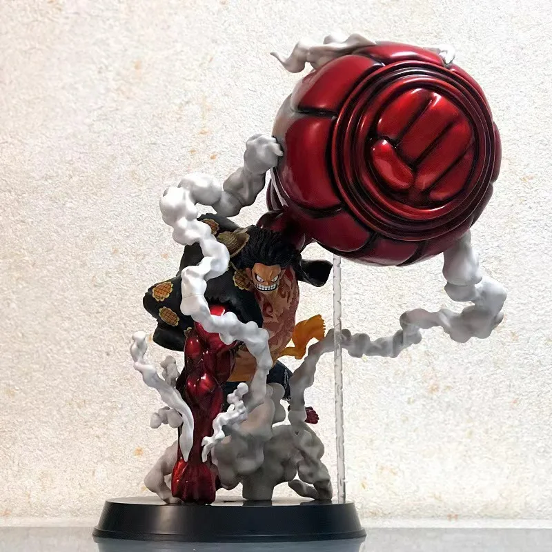 Luffy Gear 4 Figura Anime, Gear 4 Coleção Estátua, Decoração Desktop, Action Figures Brinquedos, Pingente Modelo, Meninos Presentes de Aniversário