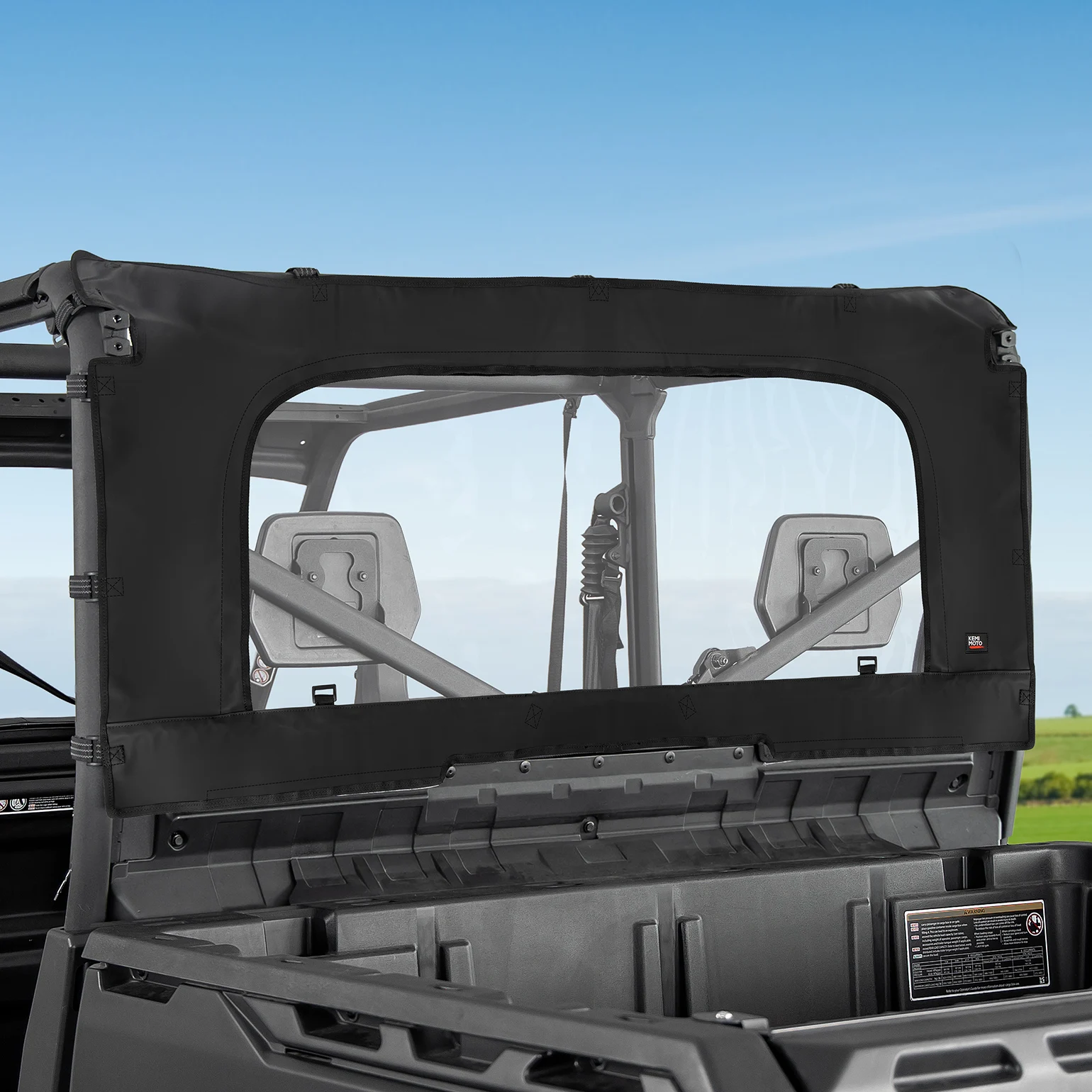 

Soft Rear Windshield For Can-Am Defender HD 5/7/8/9/10 DPS XT XMR Max 2016-2024 PVC Full Windscreen Roll Up/Down Back Window