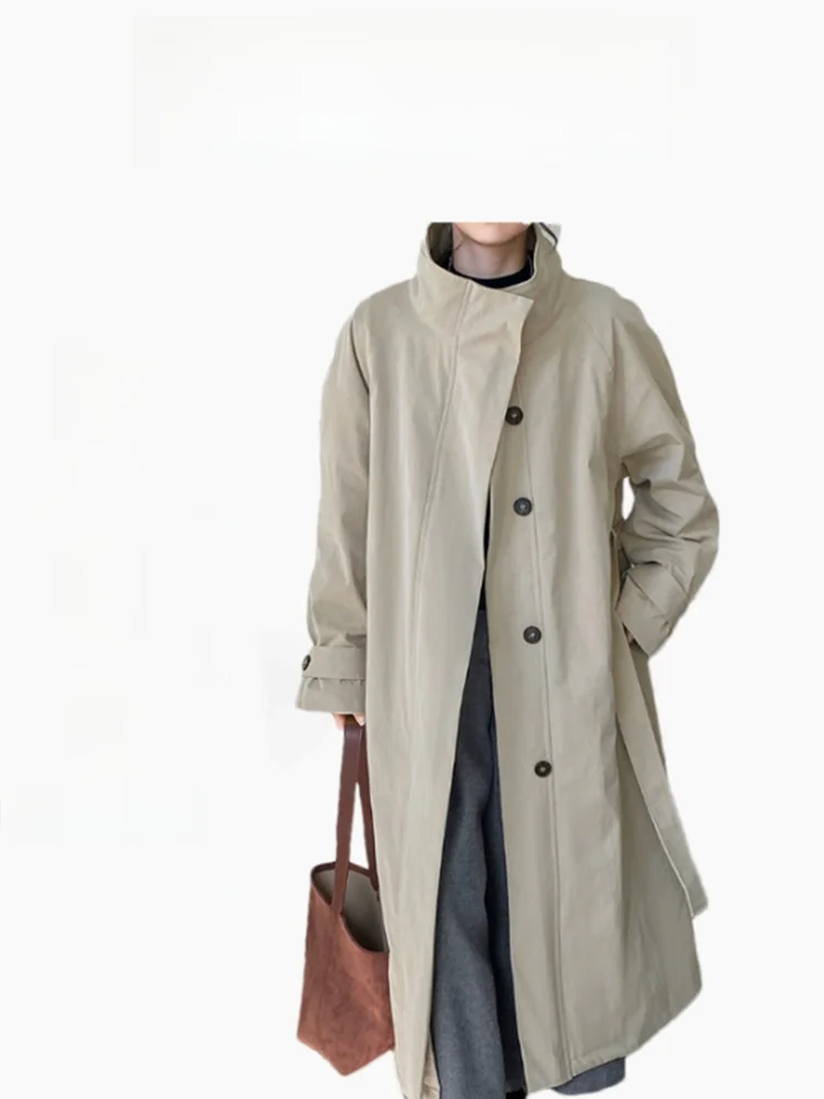 

Aritzia длинная свободная женская ветровка пальто с воротником-стойкой повседневное осенне-зимнее элитное европейское прямое платье-труба авпа