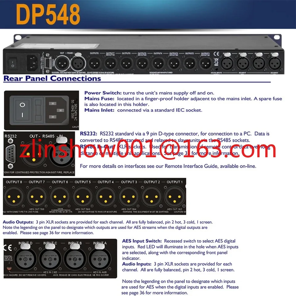 XTA DP548 Audio prosesor Multi efek