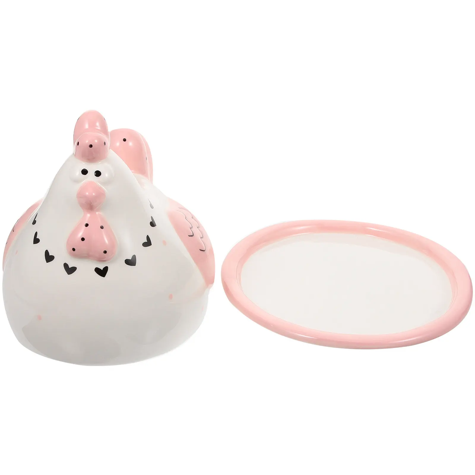 

1Set Easter Butter Dish Chicken Lid Ceramic Cheese Plate Storage Container Kitchen Holder Butter Dish Household Cheese Box