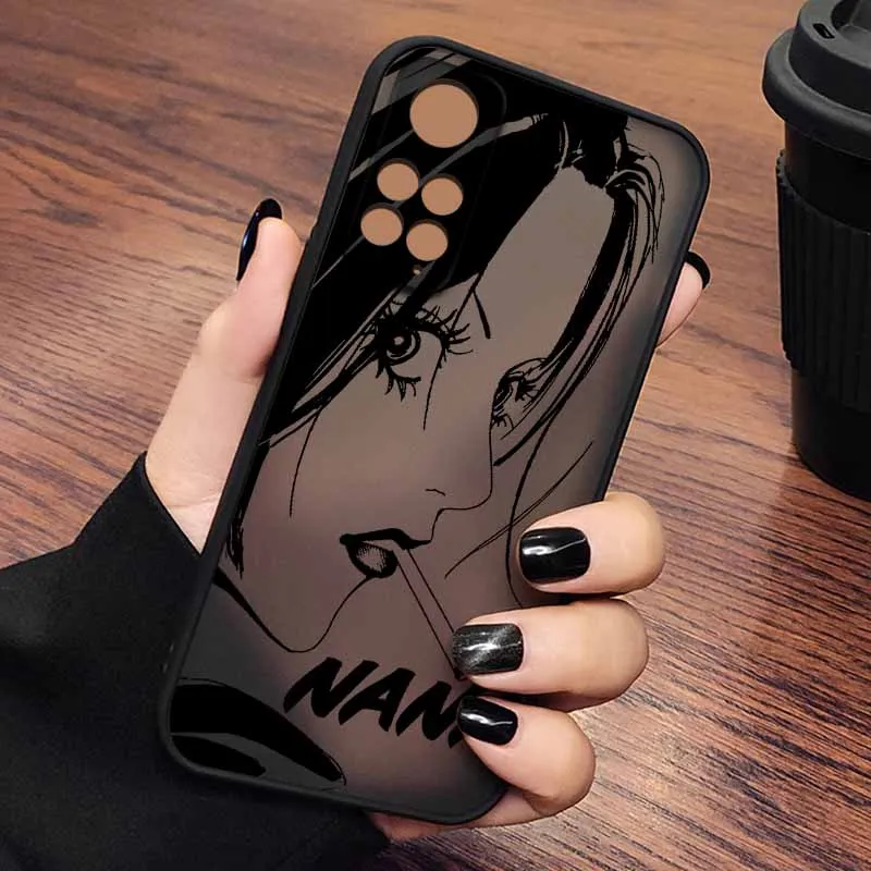 أنيمي كول نانا أوساكي خط ل Xiaomi ريدمي نوت 14 13 12S 12 توربو 11T 11E 11S 10S 10 برو زائد ماكس متجمد جراب هاتف #4