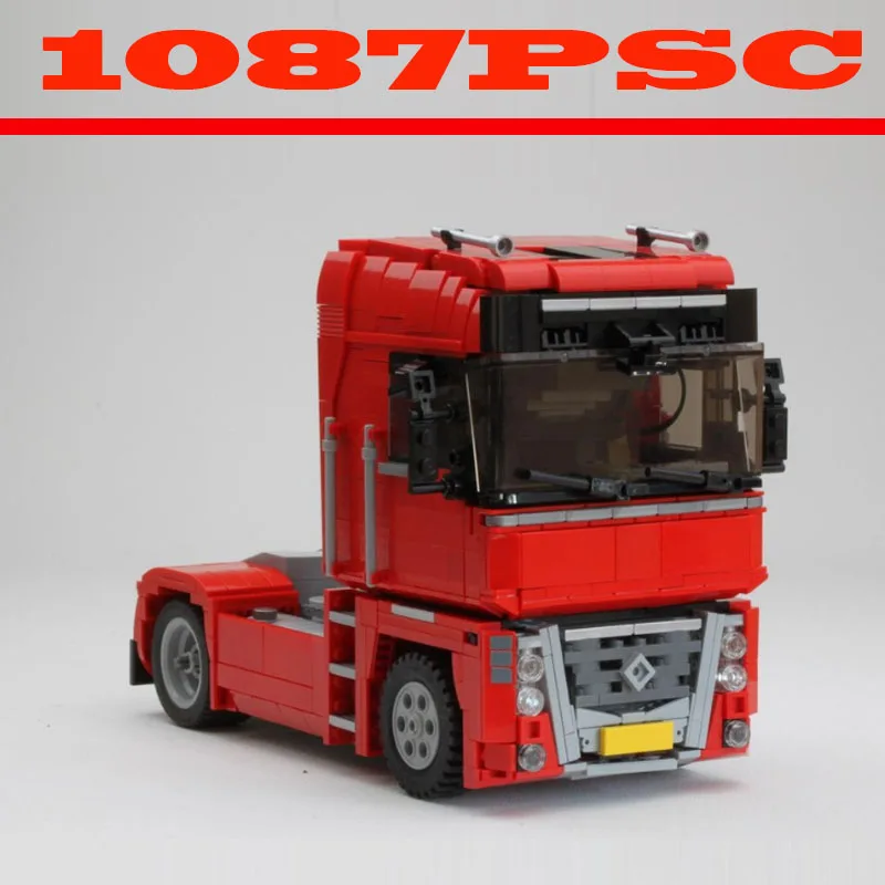 1087-teiliger Motorisierter Schwerlastwagen MOC Technik-Baukasten RC LKW DIY Ziegelstein-Modell Erwachsenen-Fahrzeug Hobby Ausstellungsstück Sammler-Spielzeug