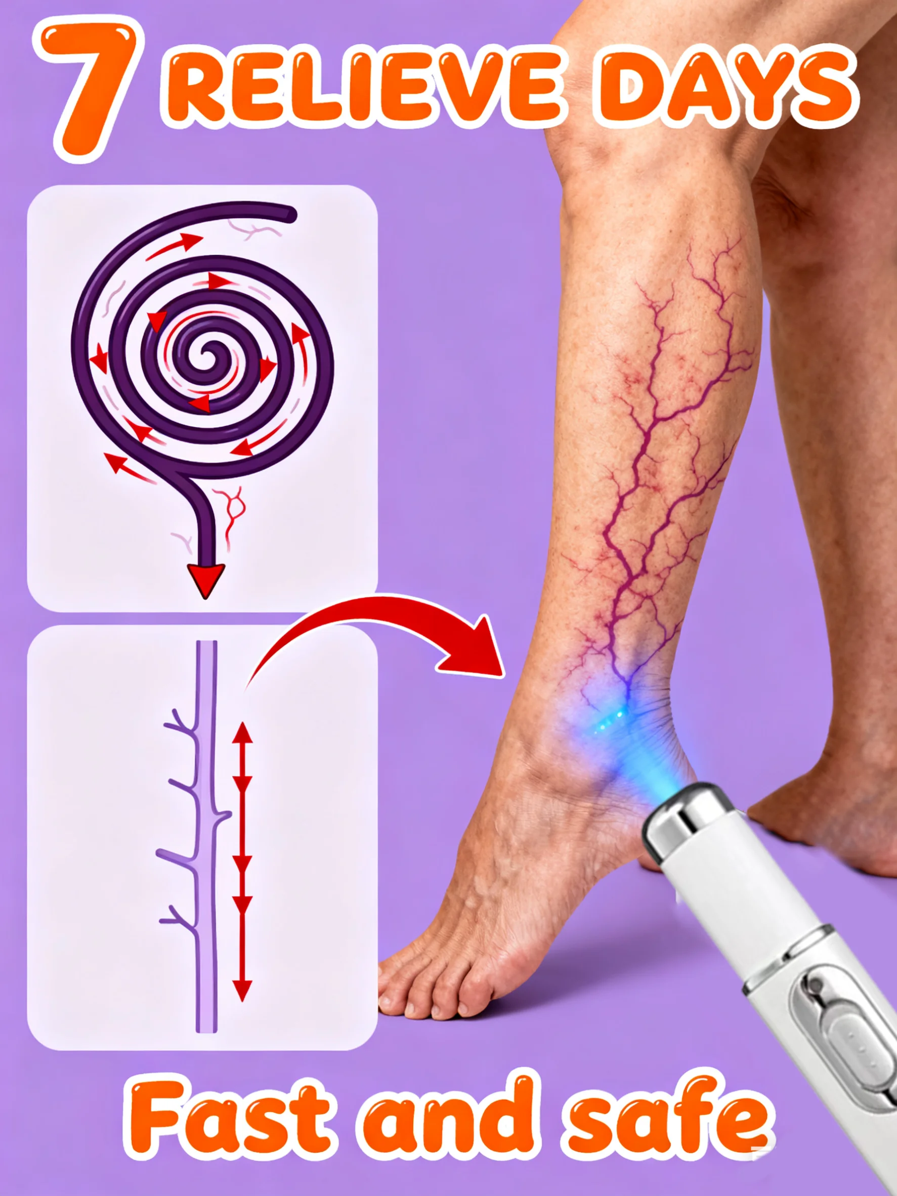 

Новый инструмент для ухода за кожей ног унисекс 2025 года, лазерная ручка сохраняет варикозное расширение вен от вас