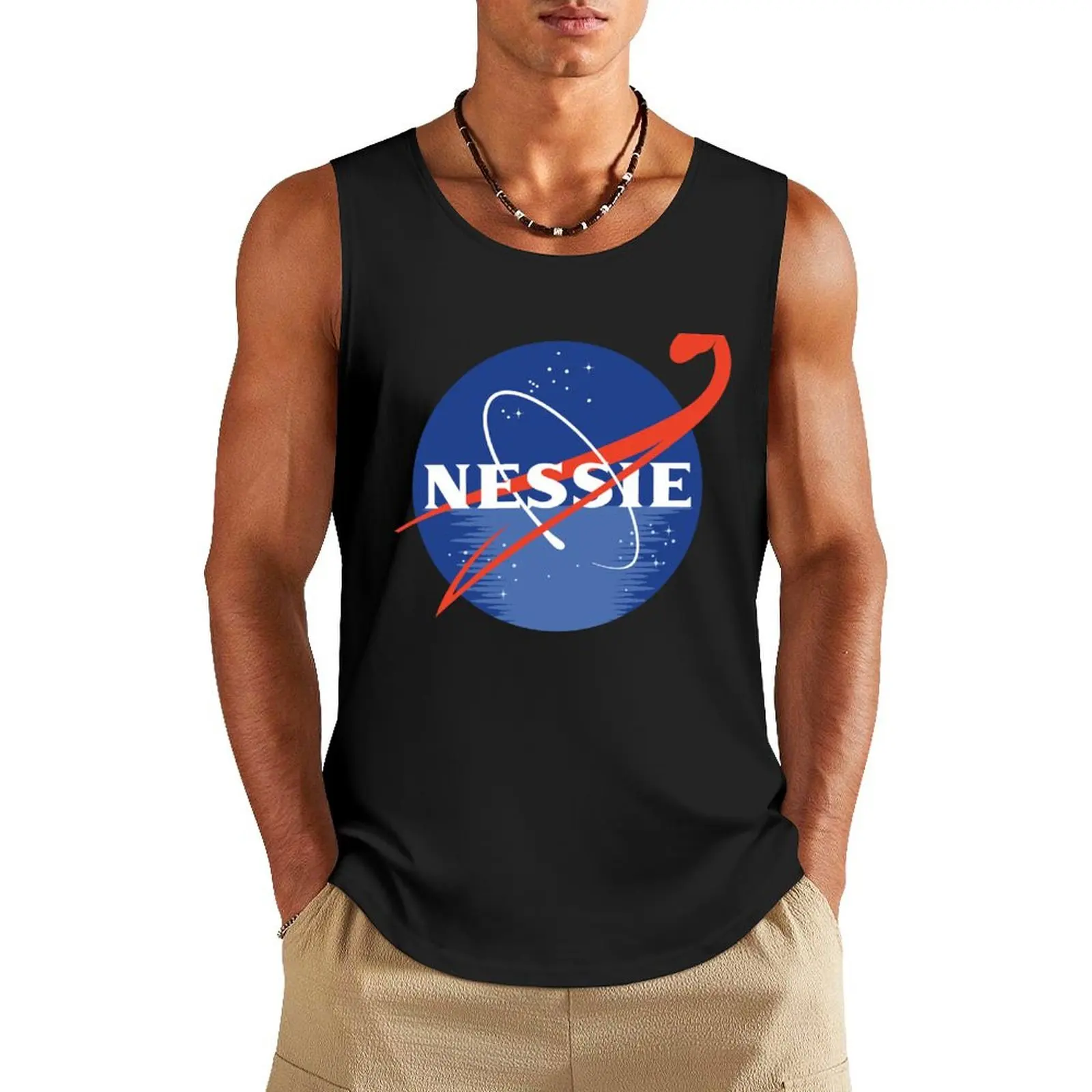 Nessie Logo Loch Ness Monster Tank Top gym clothes man quick-drying t-shirt Male vest