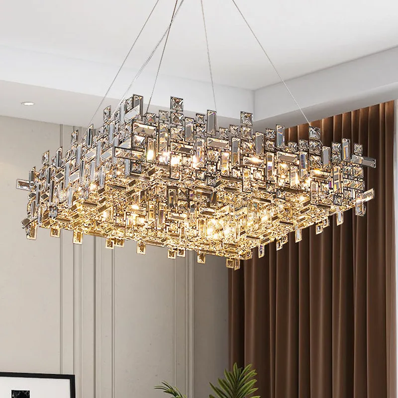 New Italian Restaurant LED Luxury Crystal chandelier Modern living room Designer chandelier Kitchen Hanging lighting fixtures