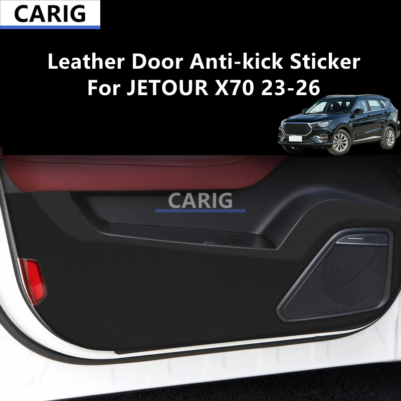 

For JETOUR X70 23-26 Leather Door Anti-kick Sticker Modified Interior Car Accessories Refit Modification Decoration