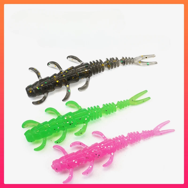 Road Ya Bait Root Fishing False Bait Lead Head Hook Floating Soft Insect Down Fishing Soft Bait Black Pit Degen Fishing Mandarin