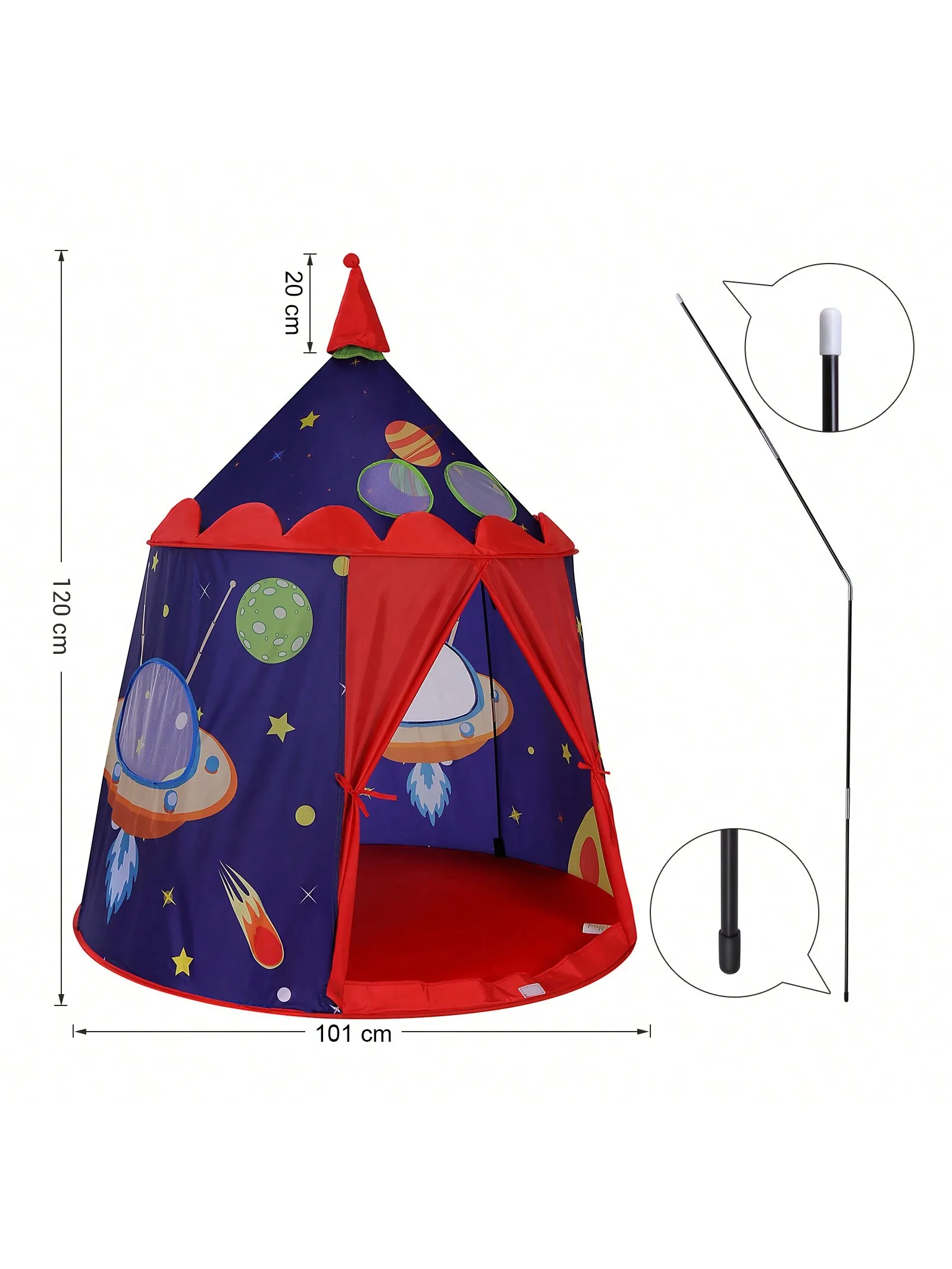 SONGMICS Prince Castle tenda da gioco per ragazzi. Casetta da gioco per interni/esterni, Teepee Pop-Up portatile con borsa per il trasporto.
