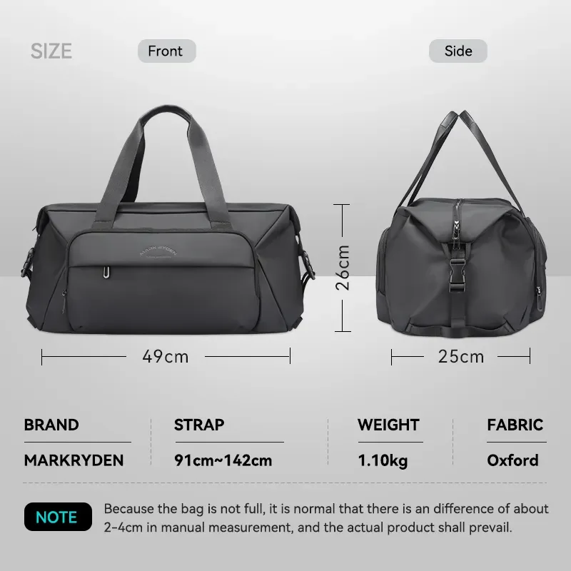 32L Travel Duffel Bags Large Capacity Gym Handbags Wet Pocket Multifunction Travel Waterproof Luggage Bag Duffel Bag