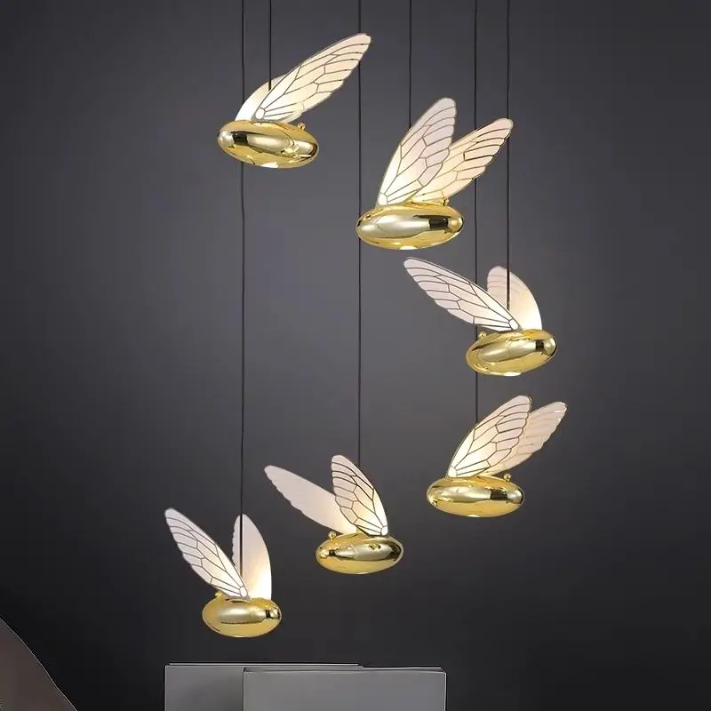 Nordic Bee LED pendant light for restaurant study children's bedroom designer coffee shop Chandelier home decor Light fixture