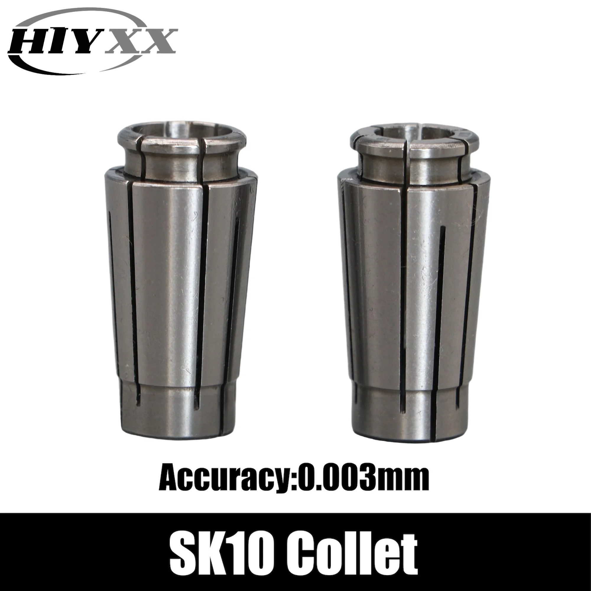

High Precision SK Collet Chuck SK10 Spring Collet 1-10mm Clamping Range, High-Speed Tool Holder with Low Wind Resistance Nut and