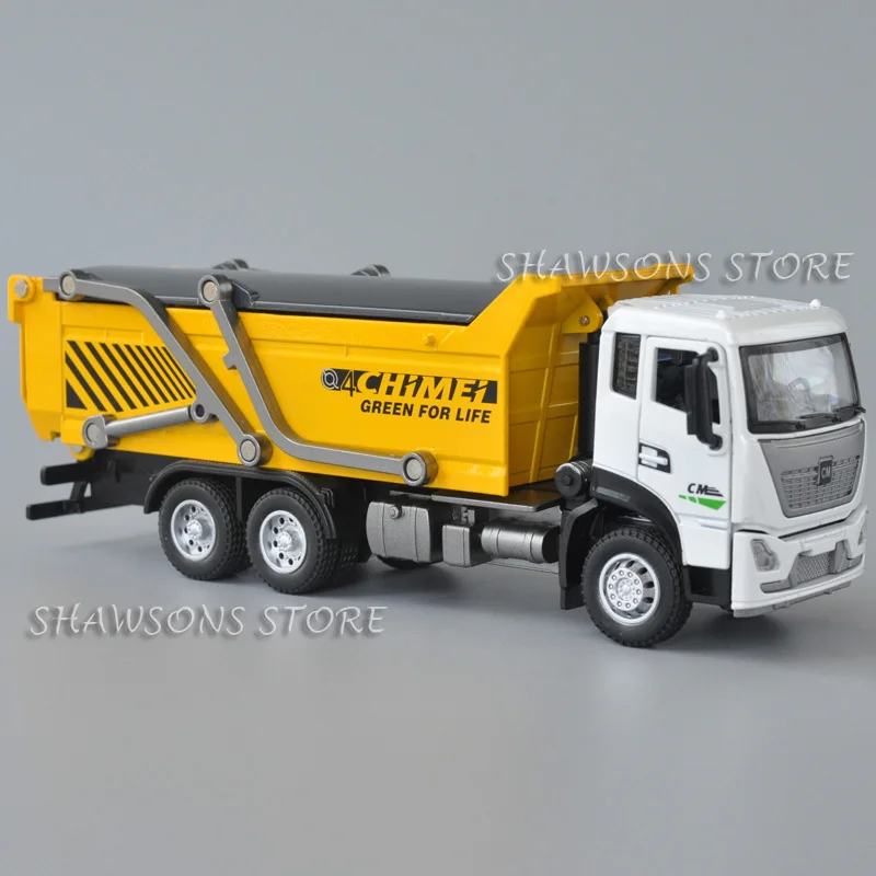 

1:43 Scale Diecast Engineering Vehicle Model Toy Tipper Dump Truck Miniature Replica Pull Back With Sound & Light