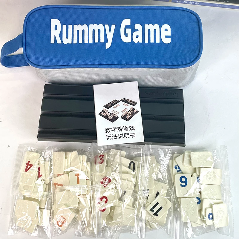 

Creative Moving Rummy Tile Classic Board Game Blocks 2-4 People Israel Mahjong Digital Hotest Party Portable Adults Kid Boy Toys