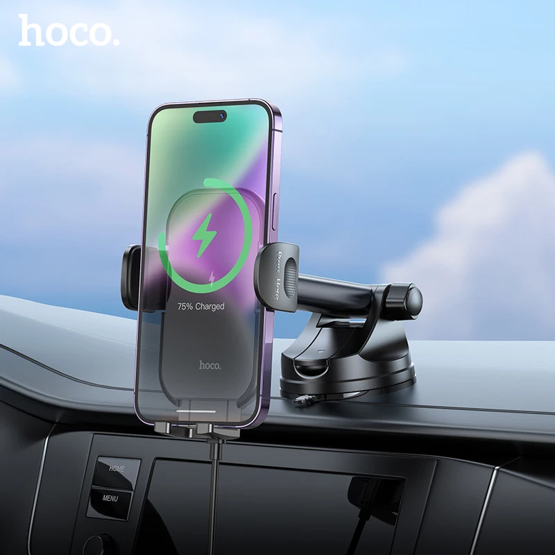 

HOCO 15W Wireless Car Charger Phone Holder for iPhone Wireless Charging Car Air Vent Mount for iPhone 14 13 12 11 Samsung S22