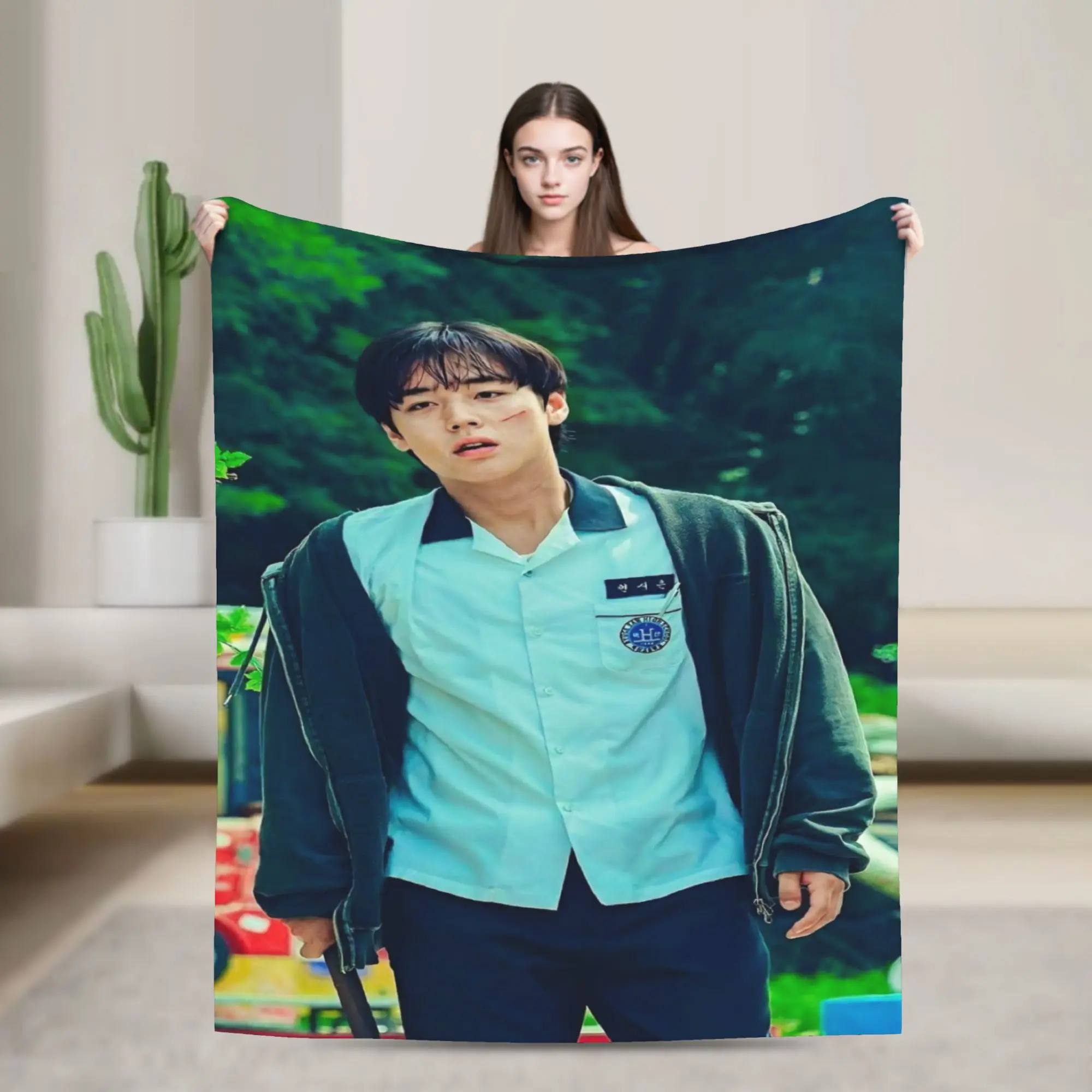 Hot Kdrama Weak Hero Class Warm Soft Blanket  Kids Adult Plush Throw Blanket Fashion Outdoor Flannel Bedspread Sofa Bed Cover