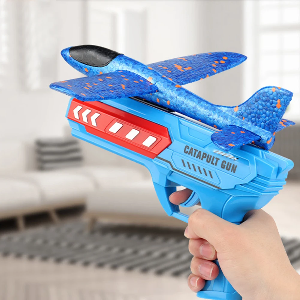 Airplane Launcher Toys Outdoor Plane Flying Toys Non Slip Kids Catapult Plane With/without Light Birthday Gifts for Boys Girls