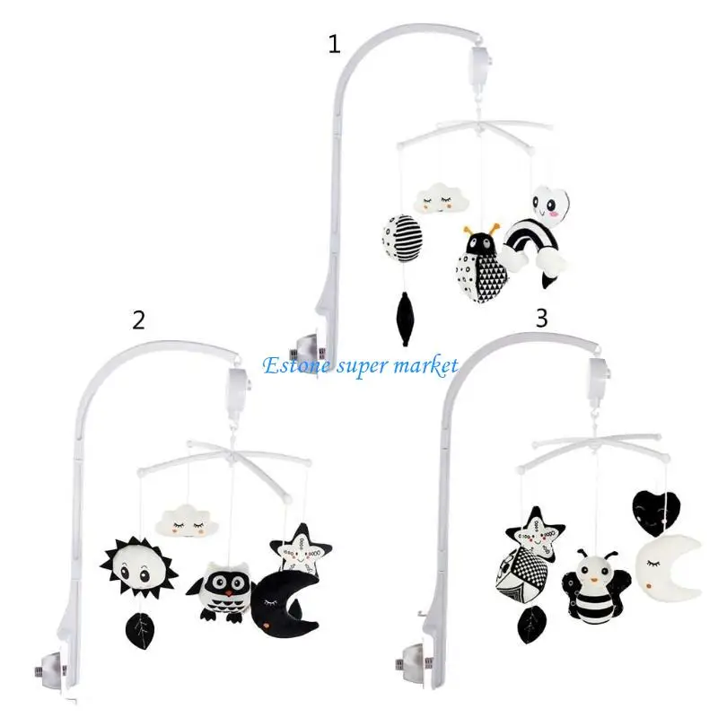 Jouet suspendu décoration autour du lit bébé 090B, avec cloche à l'intérieur, jouets sécurité qualité alimentaire
