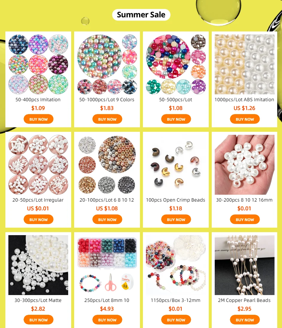 Louleur Nachahmung Runde Perlen Acryl Spacer Perlen Lose Perlen Für Schmuck Machen DIY Kleidungsstück Perlen Perlen DIY Armband – Detail 1