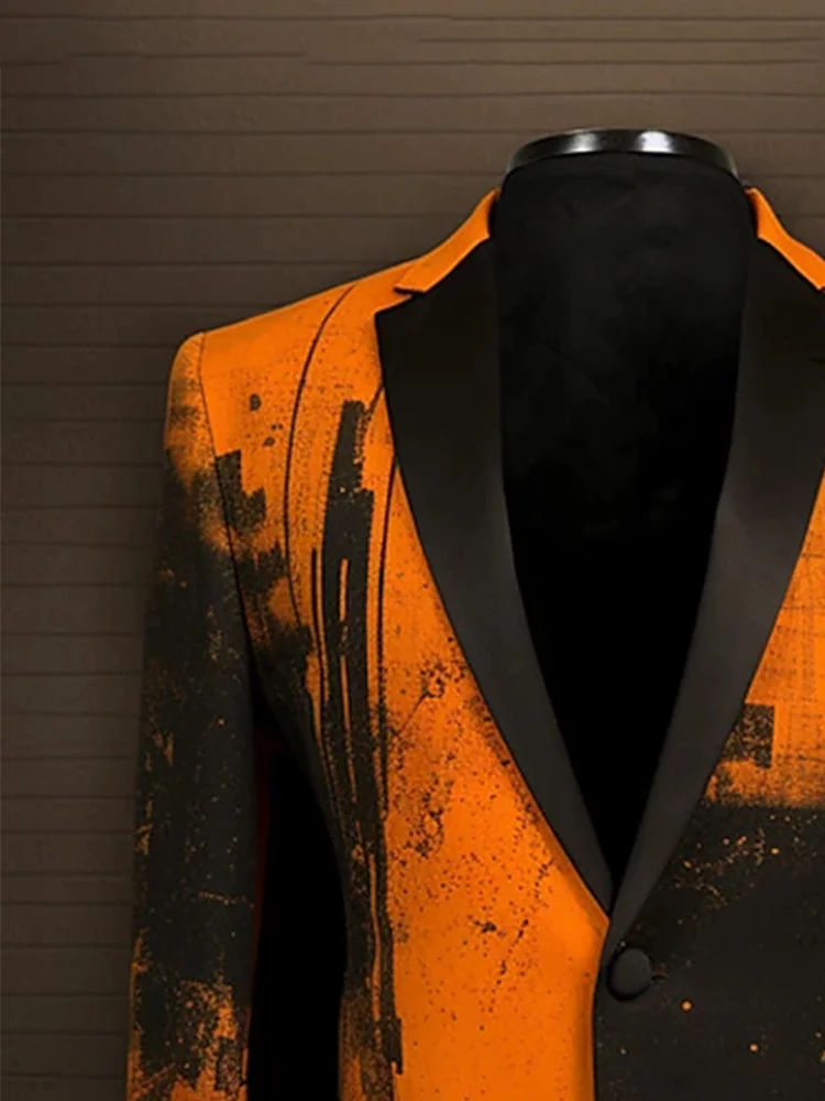 Smoking orange pour homme, tenue de soirée, tenue de Rh, de mariage, nouvelle collection