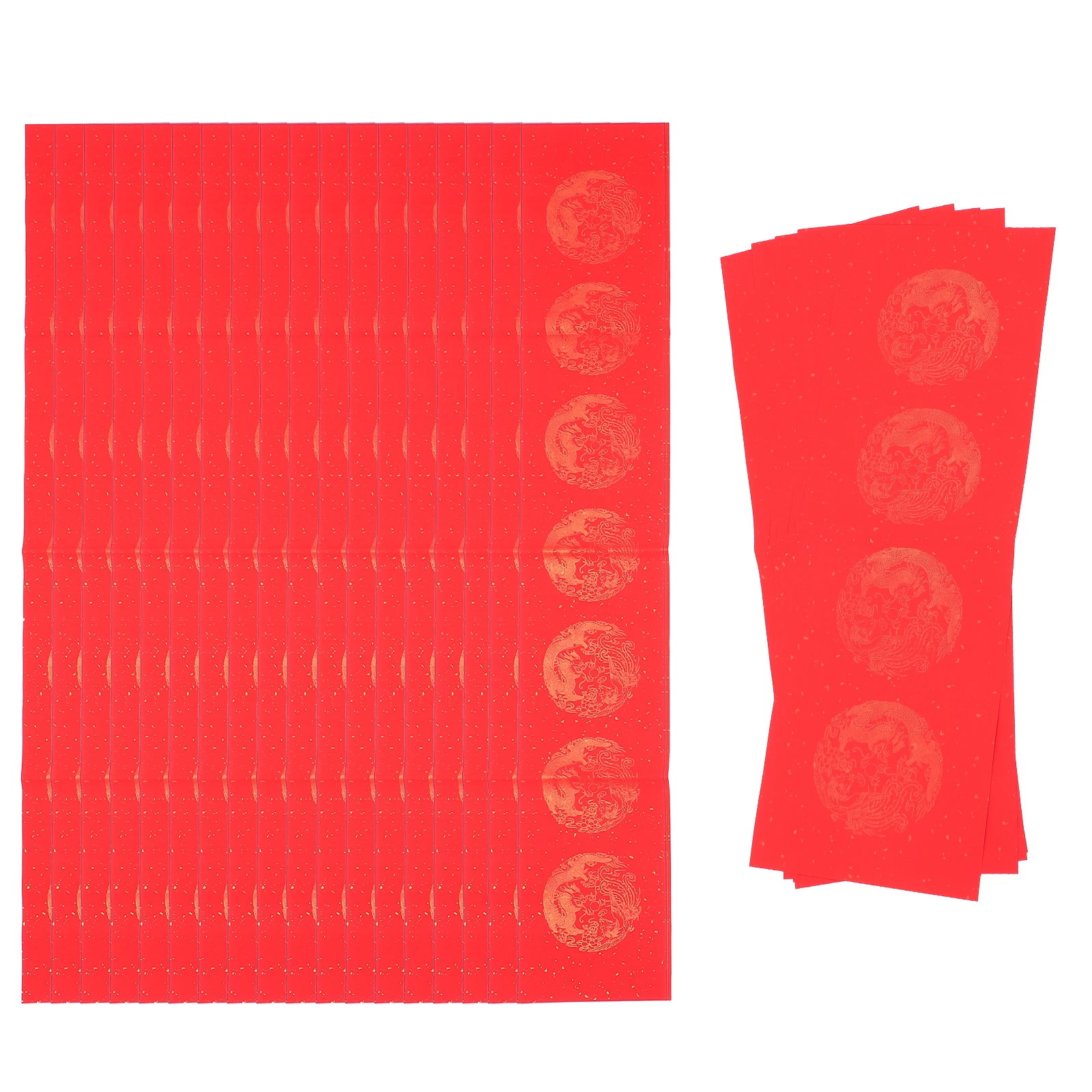 30Pcs Red Xuan Paper Couplets High Quality Chinese Calligraphy Paper for Spring Festival New Year Ink Brush Writing Decor