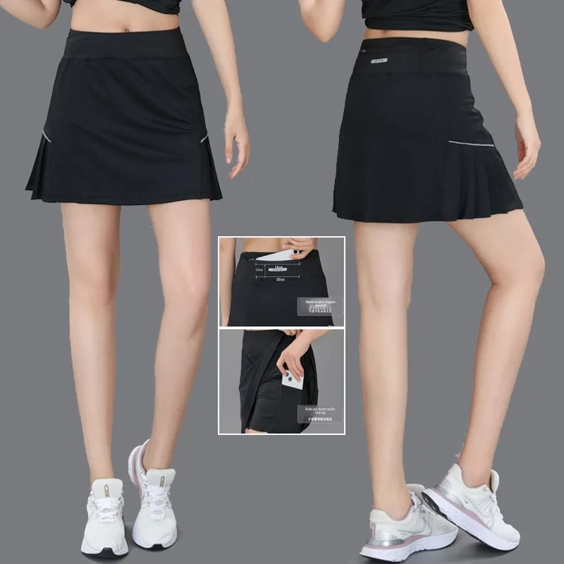 2024 New Badminton orm Women's Running Skirt Spor Qui Dry f-length Skirt for Yoga Tennis Fitn Activities