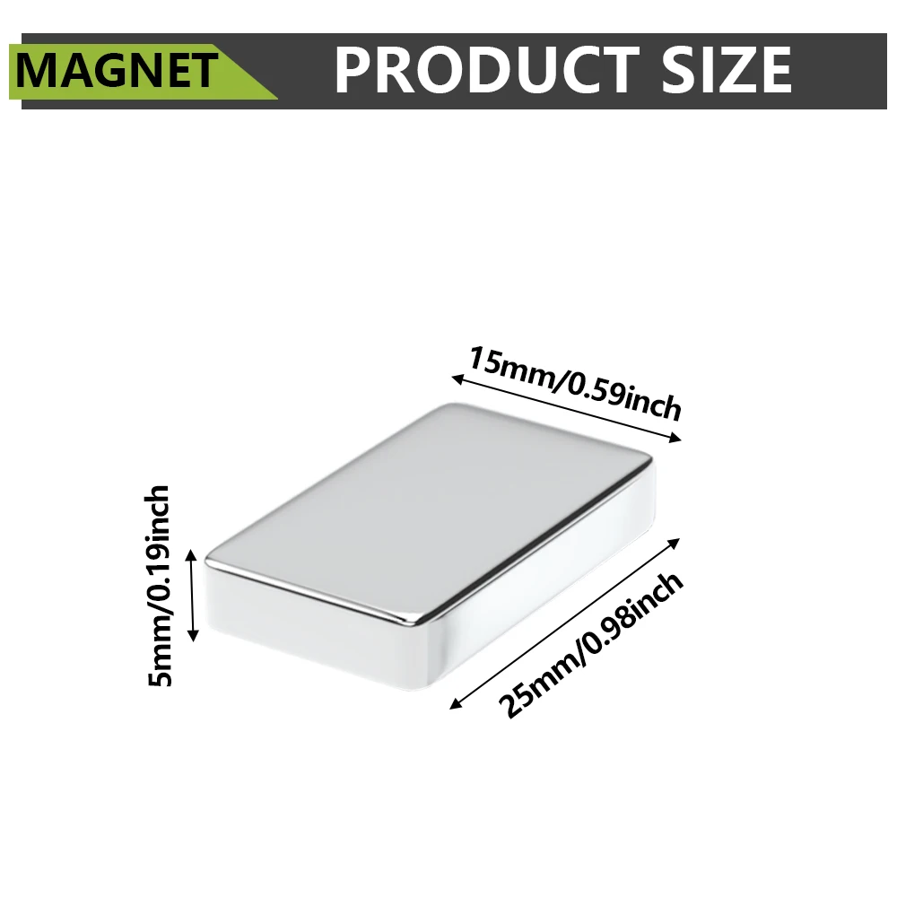 25x15x5mm N35 Super Strong Neodymium Magnet Blcok NdfeB Powerful Permanent Magnetic imanes Refrigerator Magnets 25*15*5mm