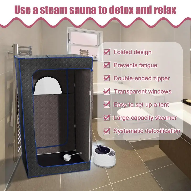 Portable Sauna for Home 2.6L Indoor Sauna Relaxation Kit Personal Home Spa Sauna Tent for Home Spa Remote Control Home Personal