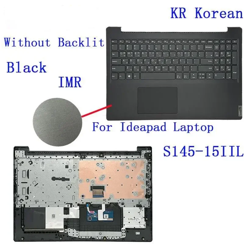 

New for Lenovo IdeaPad S145 15 15IIL Laptop Korean Keyboard With C Cover Upper Case Palmrest Shell 5CB0W45573