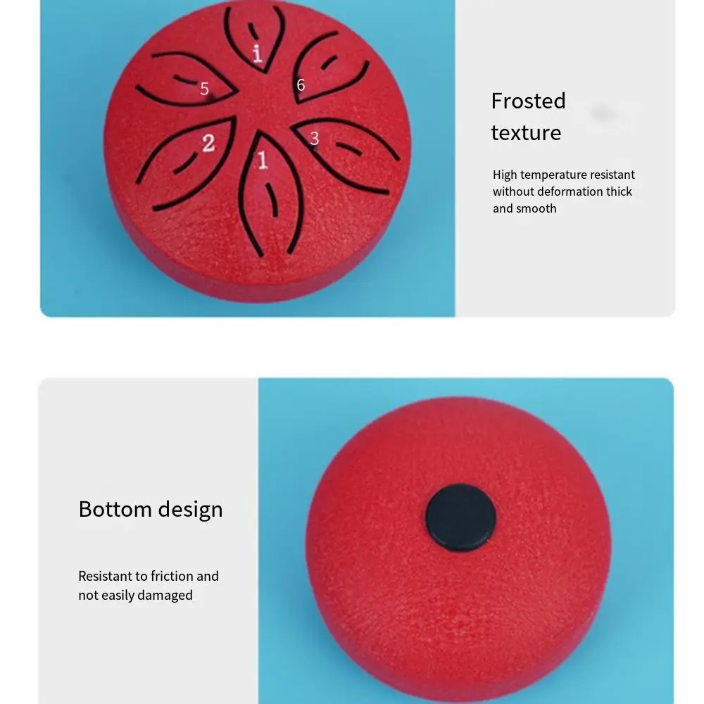 Ударные инструменты, 6-тональная стальная барабанная установка с язычком, разноцветный 3-дюймовый эфирный барабан, полые портативные мини-ручные барабаны для йоги