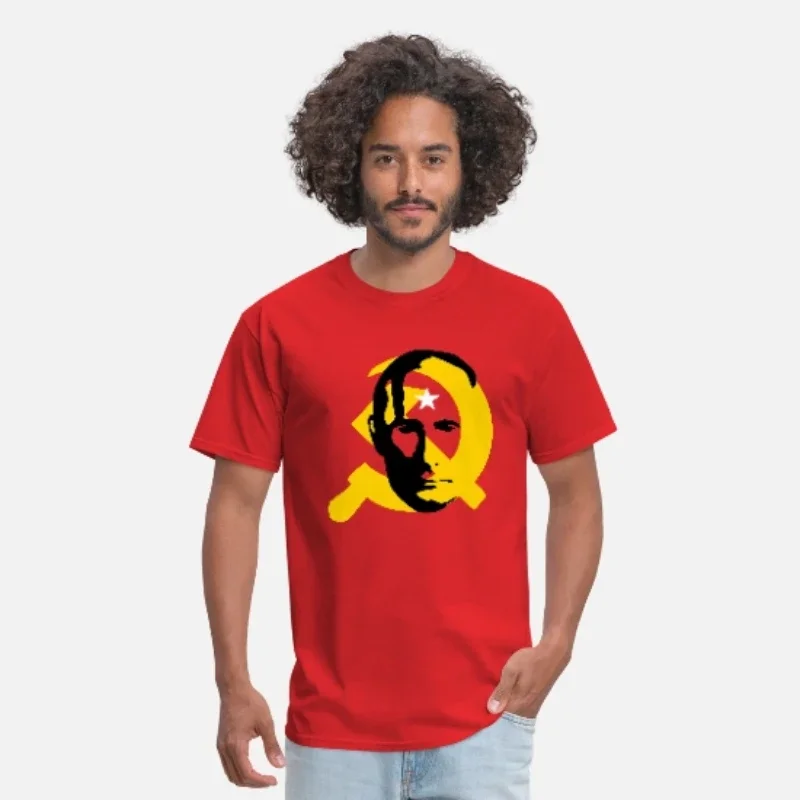 Soviet communism symbol CCCP Putin T-Shirt 100% Cotton O-Neck Short Sleeve Casual Mens T-shirt Size S-3XL