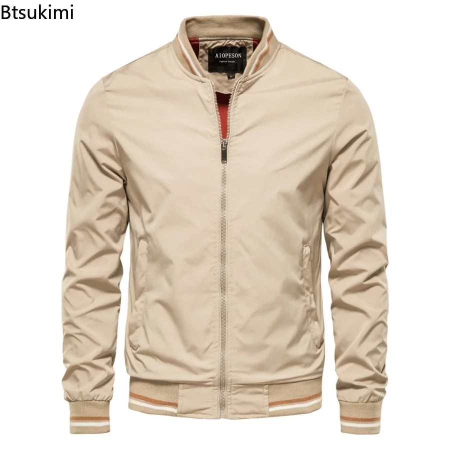 Primavera autunno moda uomo Bomber giacca Trend Casual giacca da Baseball di alta qualità colletto alla coreana cappotti antivento all'aperto per uomo