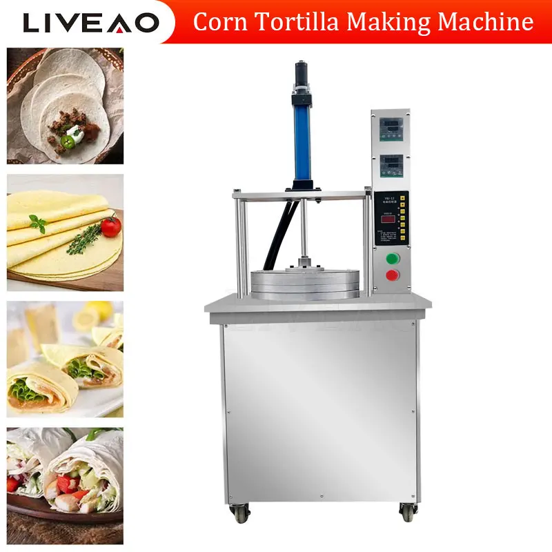 

Automatic Industrial Flour Corn Mexican Tortilla Machine Taco Roti Maker Press Bread Grain Product Tortilla Making Machines