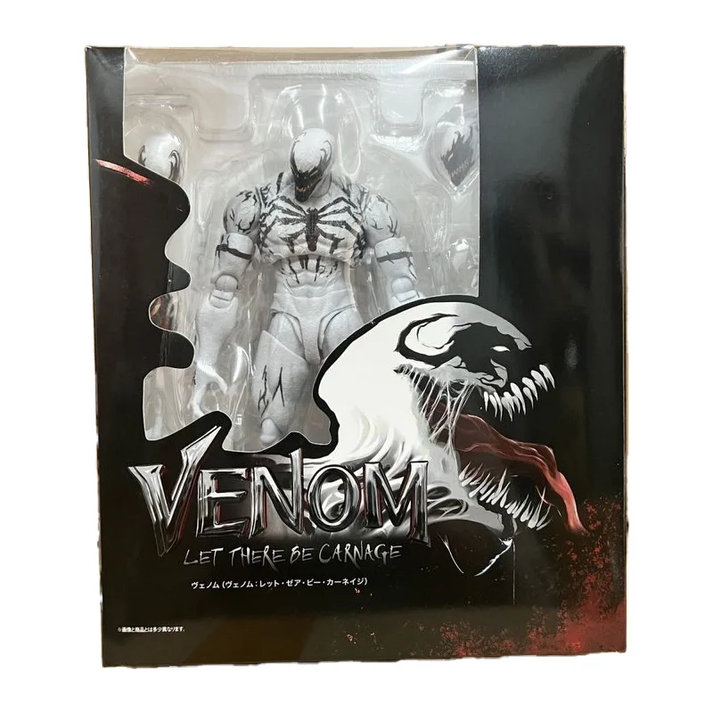 SHF Anti-Venom Weißer Symbiont Spider-Man Actionfigur mit Beweglichen Gelenken, Sammlermodell, Geschenk