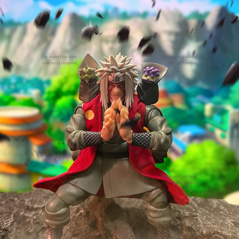 Roupas masculinas em escala 1/12, colete vermelho, hinokuni, konha no shinobi naruto jiraiya, sapo imortal para shf, figura de ação de 6 polegadas, soldado