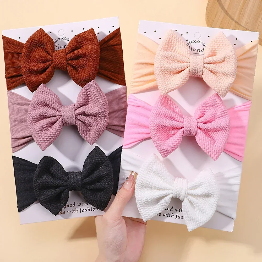 1pc Stirnband Nylon Kleinkinder Kleinkinder elastisches Haarband für Neugeborene Prinzessin Bowknot niedlichen Baby Haarschmuck Großhandel