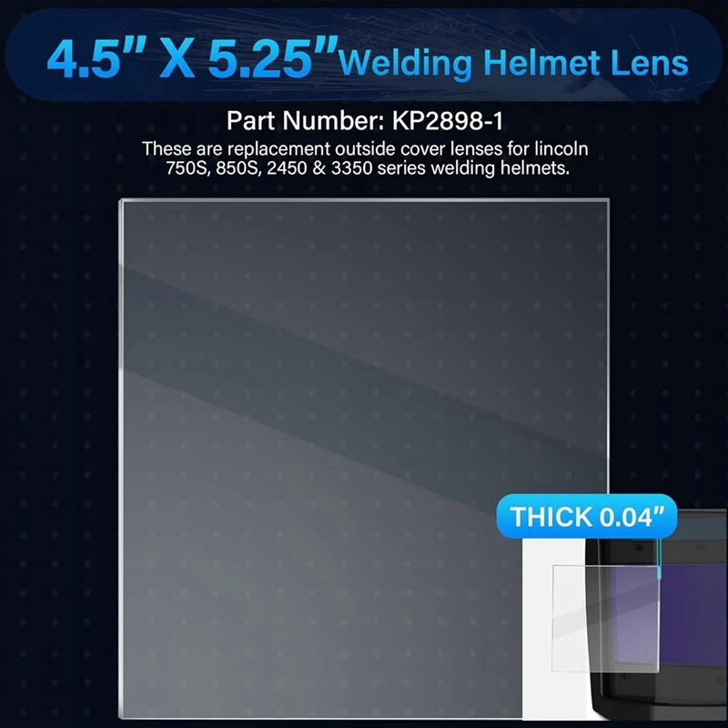ABJI-6Pcs Welding Helmet Cover Lens For 3350,2450,750S&850S Series,Welding Hood Clear Lens Electric Welder Parts