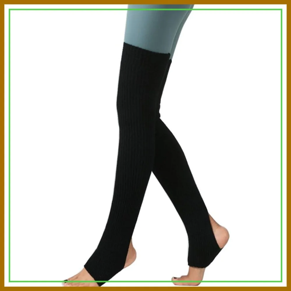 

Women Over Knee Thigh High 29.5" Leg Warmers Stirrup Thermal Long Yoga Ballet Dance