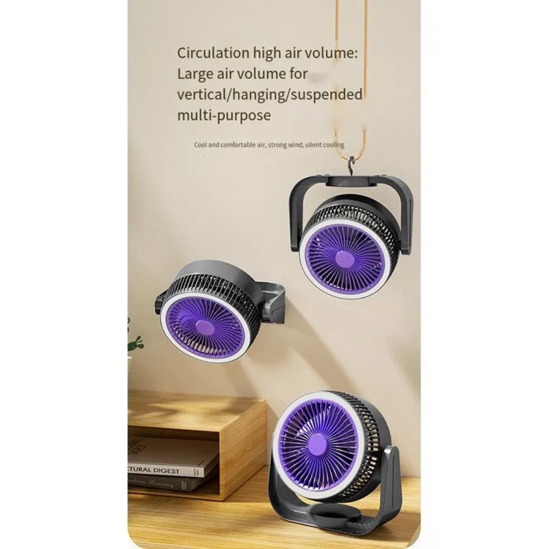 A83G-Dual-Purpose USB Fan With Remote Control-Portable Desk And Floor Fan Featuring Night Light Functionality