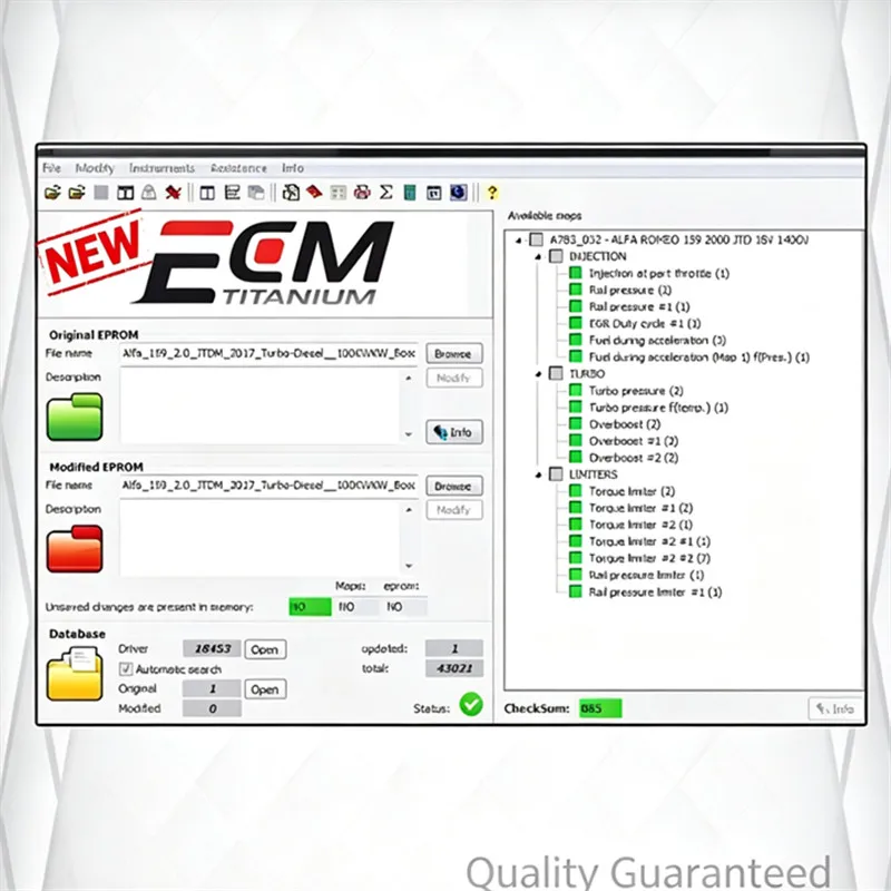 ECM Titanium ECU Repair Tool with 40,000 Vehicle Models Support for Automotive Diagnostic Tuning and Repair 2025 Edition