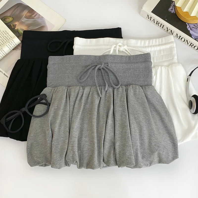 

Корейская женская юбка-миди с цветочным принтом, эластичной талией и завязками, универсальная пышная юбка А-силуэта для весны и лета