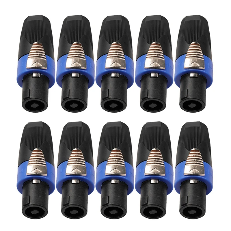 10 PCS Audio Plug Twist Lock Rechargeable Speaker Wireless For Neutrik Speakon NL4FC