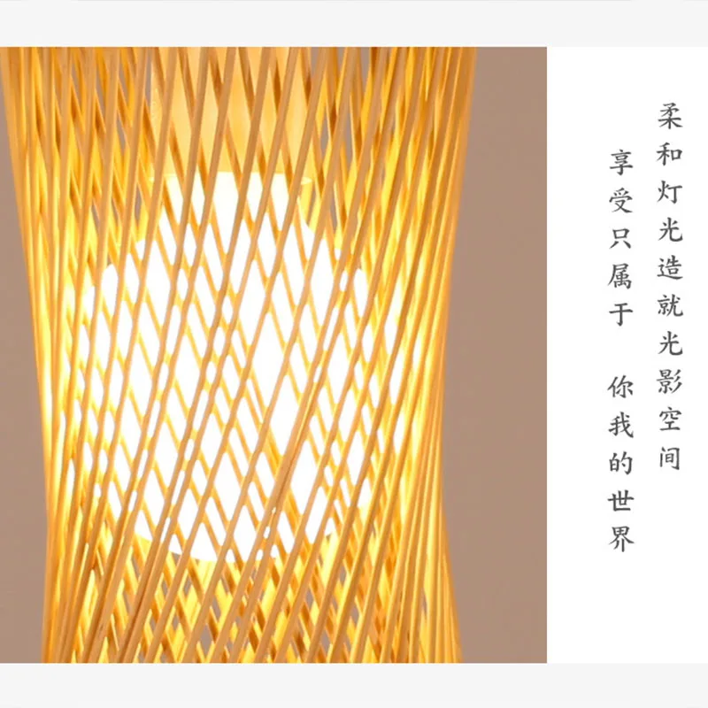 

17X42CM Bambooo Wooden E27 Chandeliers Illumination Ceiling Lights Living Room Bedroom Home Lighting Decor