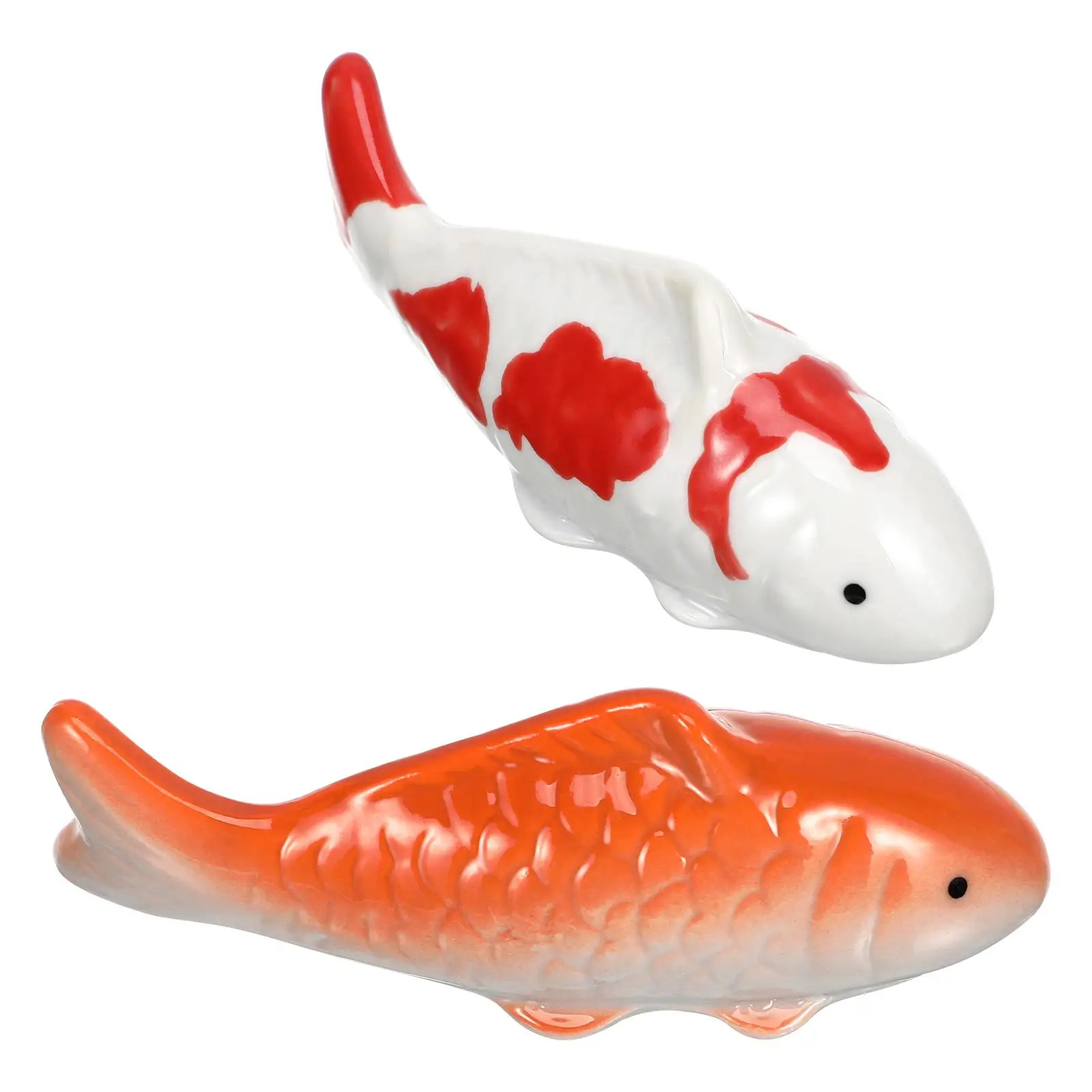 

2 Pcs Fish Ornament Tank Decor for Aquariums Small Floating Ceramic Figurines Animal Ceramics Swimming That Floats