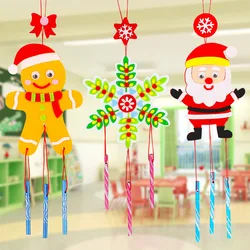 DIY Craft Kits Toy for Kids Handmade Children Toy Christmas Cartoon 3D Wind Chime Windbell Hanging Sticker Decor Montessori Game